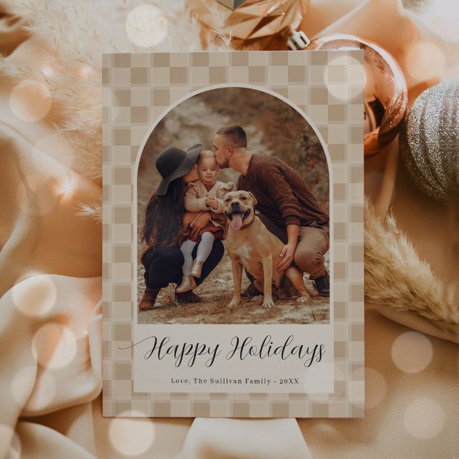 Arc de Bohême Script Noël Carte photo de vacances (Créateur téléchargé)