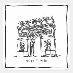 Arc de Triomphe - Arch of Triumph Paris Landmark Square Sticker