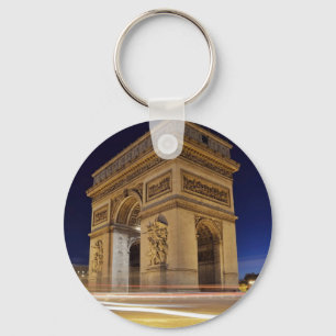 Arc De Triomphe at night Keychain