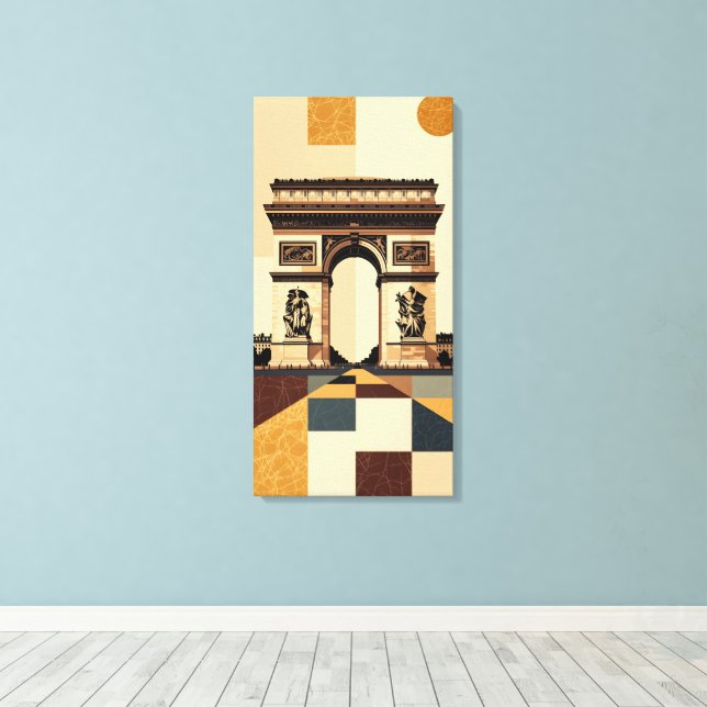 Arc De Triomphe Canvas Print (Insitu(Wood Floor))