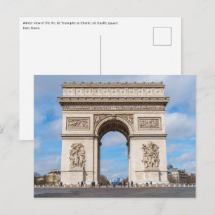 Arc de Triomphe in Paris, France Postcard