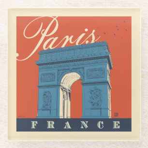 Arc de Triomphe   Paris, France Glass Coaster