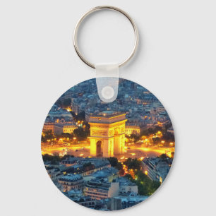 Arc de Triomphe, Paris, France Keychain