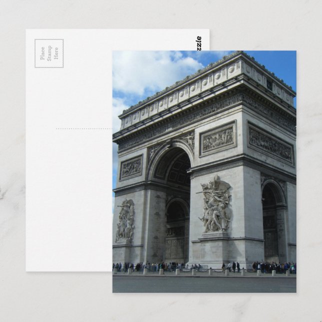 Arc de Triomphe Paris France Monument Architecture Postcard (Front/Back)