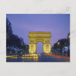 Arc de Triomphe, Paris, France, Postcard