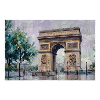 Arc de Triomphe, Paris, France Poster