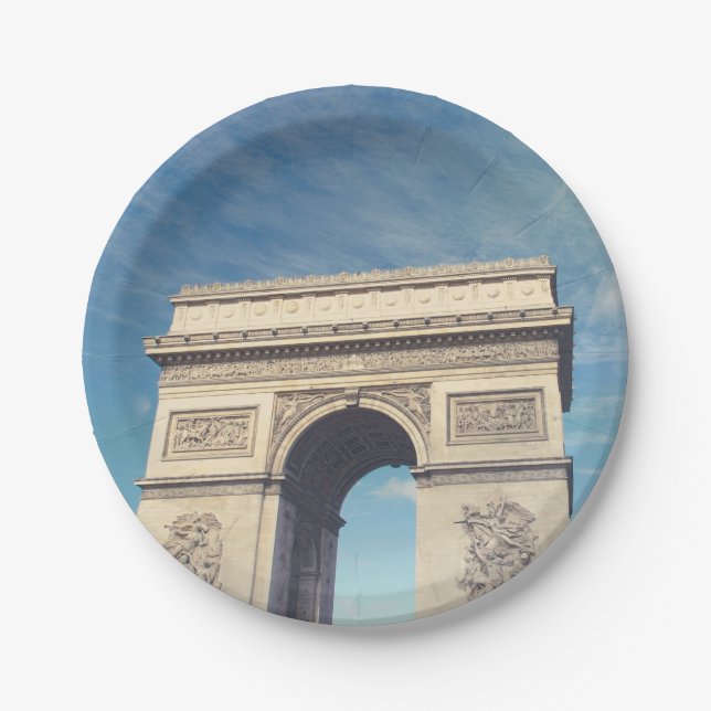 Arc de Triomphe Paris Paper Plate (Front)