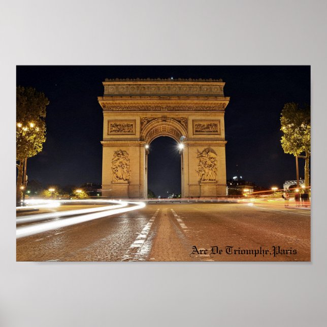 Arc De Triomphe,Paris Poster (Front)