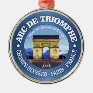 Arc de Triomphe (rd) Metal Ornament