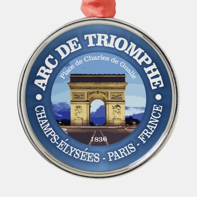 Arc de Triomphe (rd) Metal Ornament (Front)