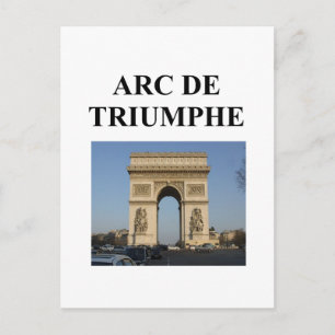 arc de triumphe paris france postcard