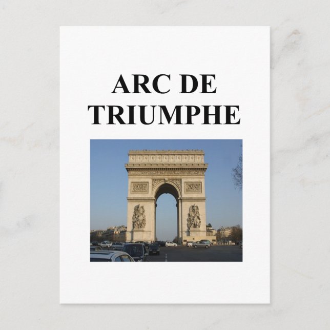 arc de triumphe paris france postcard (Front)
