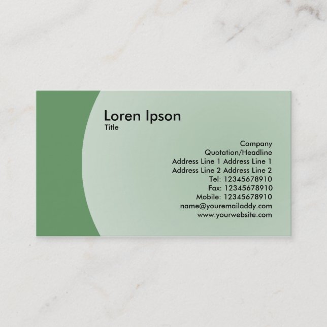 Arc Design - Army Green Business Card (Front)