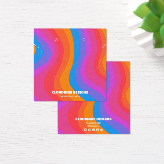 Arc en arc-en-ciel Earrage collier bijoux carte d' (Bureau)