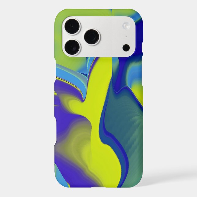 Arc-en-ciel 3D Abstrait dans jaune violet vert (Verso)