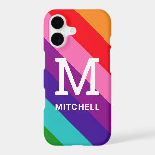 Arc-en-ciel 8 Bandes Fierté Gay Monogramme Initial