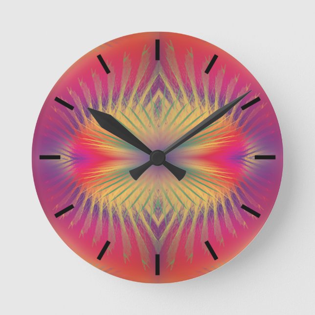 Arc-en-ciel Acrylique Horloge murale (Recto)