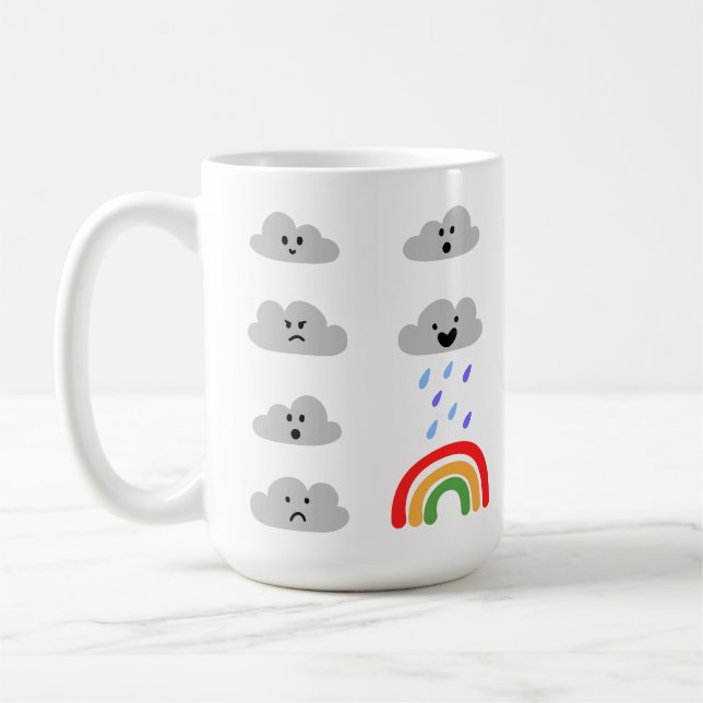 Arc-en-ciel après la tempête - Mug de café de jour (Gauche)