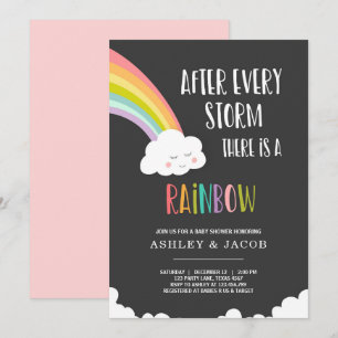 Arc-en-ciel après une invitation de Baby shower de