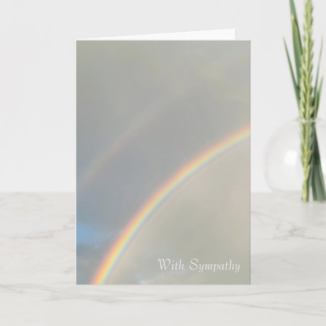 Arc-en-ciel avec carte de sympathie - Blanc à l'in (Devant)