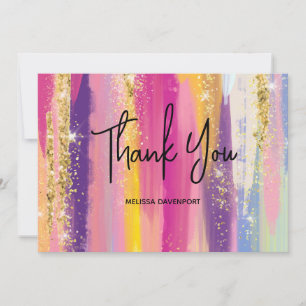 Arc-en-ciel avec Merci de Parties scintillant en o