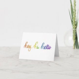 Arc-en-ciel. Bonjour . Bonjour . Carte de vœux