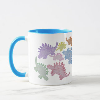 Arc-en-ciel coloré Stegosaurus Mug 11 oz