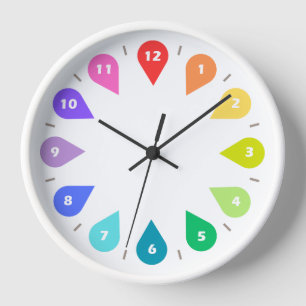 Arc-en-ciel Couleur Roue Artiste moderne Horloge m
