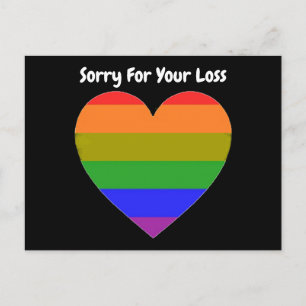 Arc-en-ciel de carte postale Désolé pour votre per