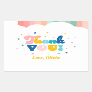Arc-en-ciel de fête d'anniversaire amusant Sticker