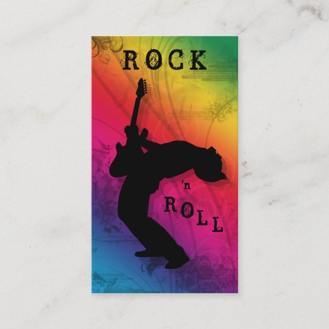 Arc-en-ciel de musique de guitare de cartes de (Devant)