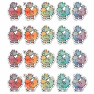 Arc en ciel de Silkies Vinyl Sticker Assortiment