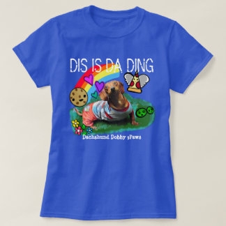 Arc-en-ciel de T-shirt de teckel