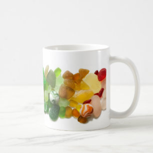 Arc-en-ciel de verre de mer, tasse en verre de