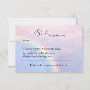 Arc en ciel d'espoir - carte RSVP de mariage paste