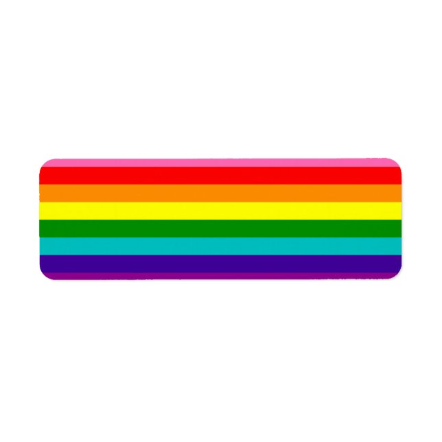 Arc en ciel drapeau gay LGBT Adresse de retour (Devant)