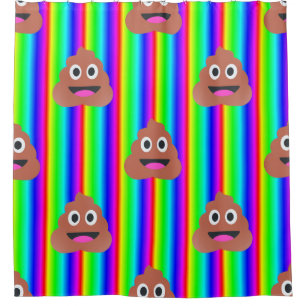 arc-en-ciel émoji salle de bain rideau douche