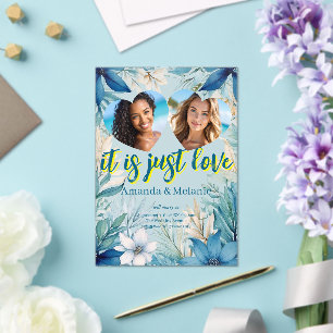 Arc en ciel et Faire-part de mariage tropicale