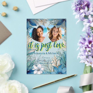 Arc en ciel et Faire-part de mariage tropicale