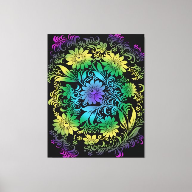 Arc-en-ciel floral Art déco (Recto)