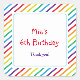 Arc-en-ciel Fun Colorful Party Favoriser Sticker