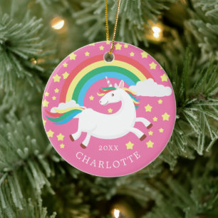 Arc-en-ciel magique Unicorne ornement de Noël