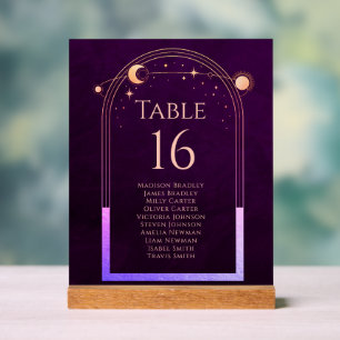 Arc en ciel mystique Plum profond Sun Moon Stars S