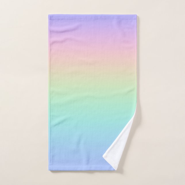 Arc-en-ciel pastel (Serviette à main)