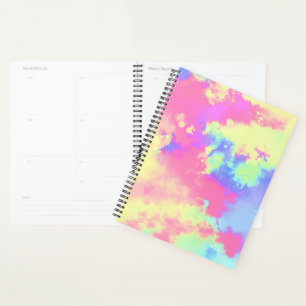 Arc en ciel Peinture effet Splatter rose jaune ble