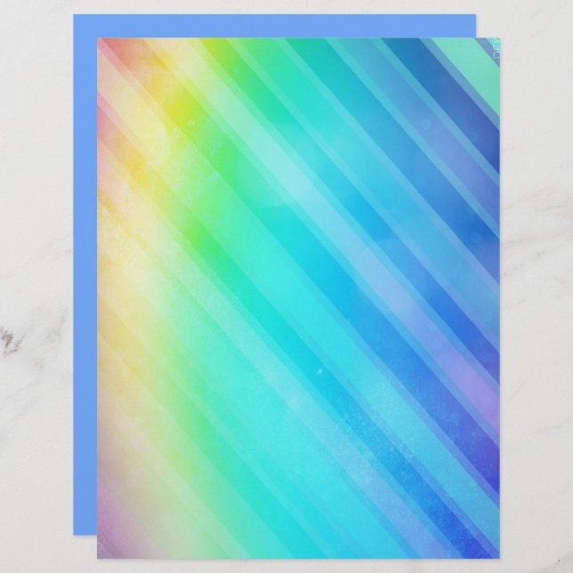 Arc-en-ciel rayures papier d'artisanat Recyclé (Devant / Derrière)