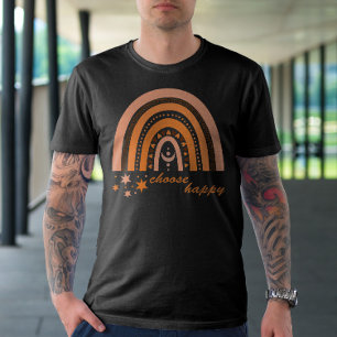 Arc-en-ciel rétro Choisissez un T-shirt heureux