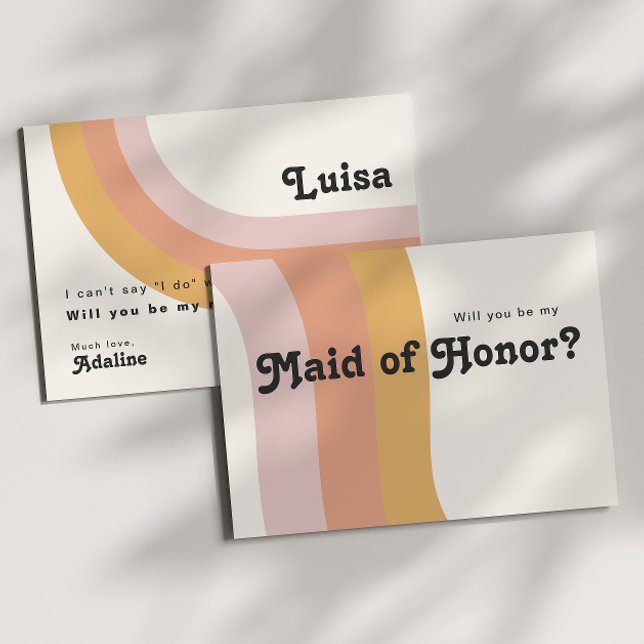 Arc-en-ciel rétro moderne | Carte de proposition d (Créateur téléchargé)