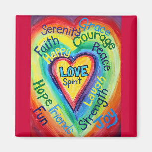Arc-en-ciel Spirit Words Magnet