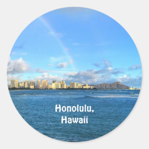 Arc en ciel sur Honolulu, Sticker Hawaii